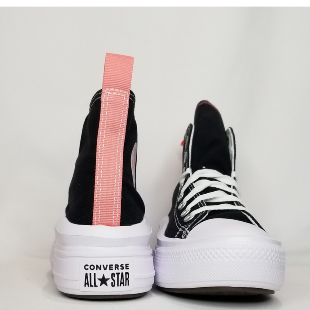 Converse CTAS Move Canvas  HI Top Sneakers Women's  7.5 Black Pink  271716C NEW - Picture 4 of 7